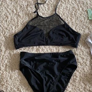 black high waisted and high rise swimsuit
